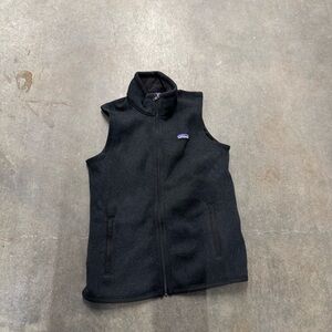 Black Fleece Vest jacket Patagonia full zip google small